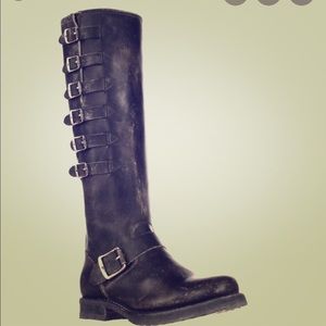 Leather biker style boots. Frye